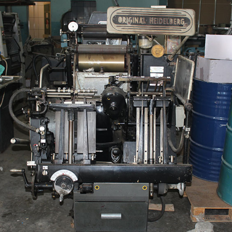 HEIDELBERG LETTER PRESS WITH HOT FOIL